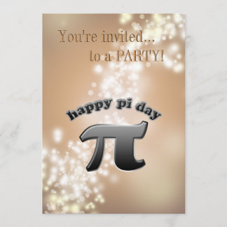Convite Dia Nacional do Pi| Símbolo Pi para Nerd 14 de mar