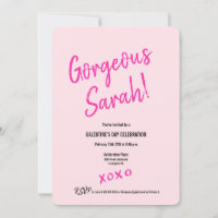Dia Único Personalizado XOXO Rosa Galentino