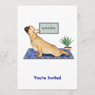 Convite Diabo Francês Fazendo Cachorro Para Cima Yoga Pos