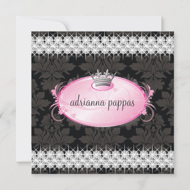 Convite Diamante De 311 Rosa (Frente)