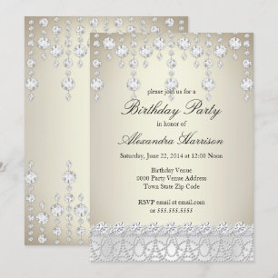 Convite Diamante de prata de cristal bonito do Sepia da