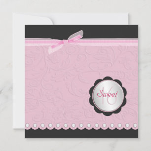 Convite Diamante Floral Ensino 16 Doce Convidado