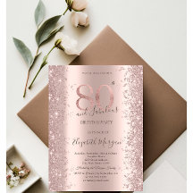 Diamantes Brilho Rose Gold Aniversário de 80 Anos
