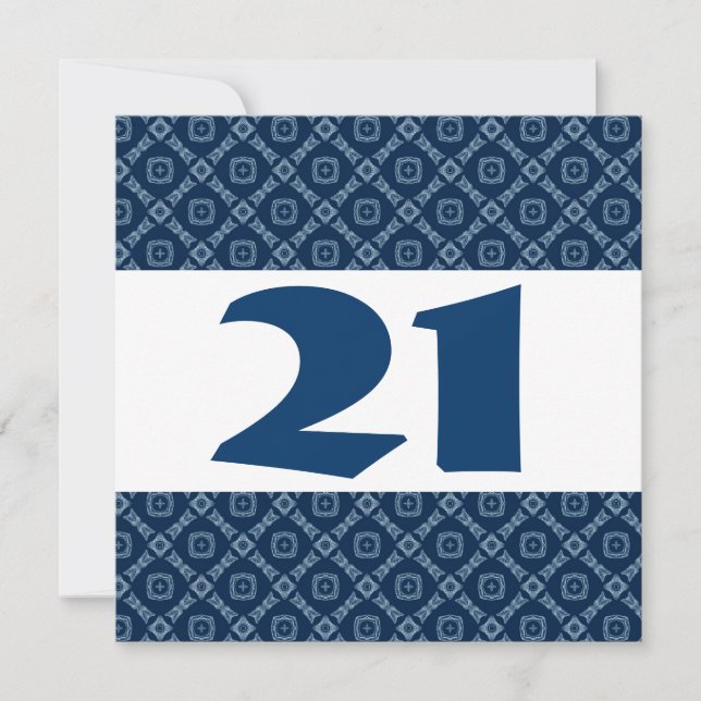 Convite Diamantes do partido de aniversário de 21 anos e (Frente)