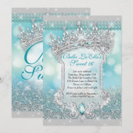 Convite Diamantes e Bling Sweet 16 Quince Invtions