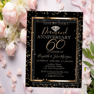 Convite Diamantes Elegantes e Sofisticados, Quadro de Casa