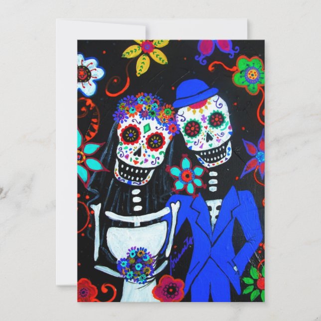 CONVITE DIÂMETRO DE LOS MUERTOS CASAMENTO (Frente)