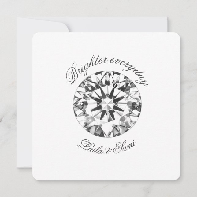 Convite Diamond Classic Round Brighter together 2026 -  (Frente)