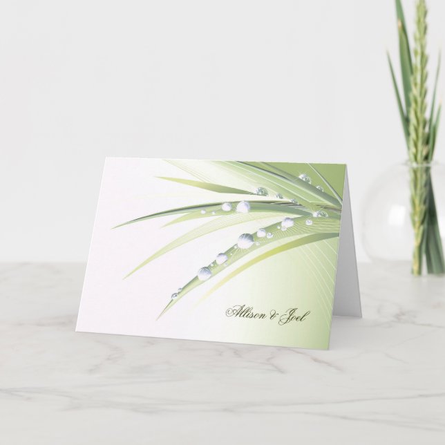 Convite Diamond Dew Cai na Renovação da Vow de Casamento (Frente)