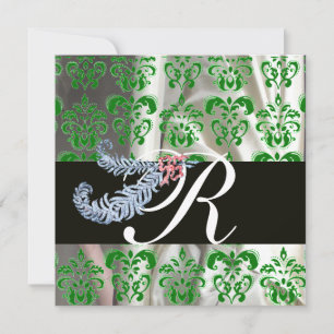 CONVITE DIAMOND FEATHTHERS VEREN WHITE SILK MONOGRAM