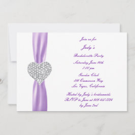 Convite Diamond Heart Festa de solteira Invitation