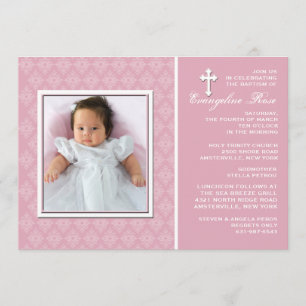 Convite Diamond Lace Photo Invitation