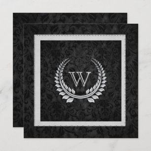 Convite Diamond Laurel Leaf com Monograma