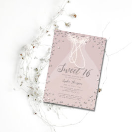 Convite Diamond Pearl Princesa Ruffle Vestido Doce Doce 16