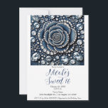 Convite Diamond Rosa e Denim Glam Sweet 16 Festa de aniver<br><div class="desc">Preencha com suas informações.</div>