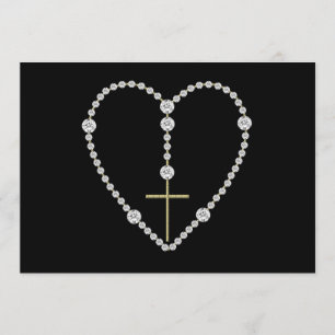 Convite Diamond Rosary - Viva Maria Cheio de Graça