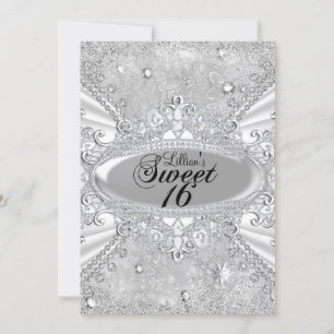 Convite Diamond Snowflake Inverno Terra Encantada Doce 16