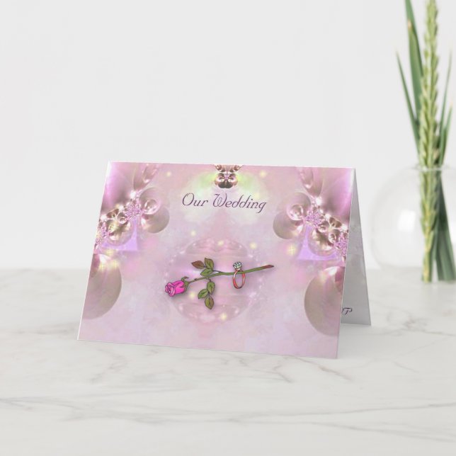 Convite Diamonds Wedding Invitation Card (Frente)