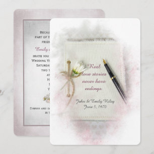 Convite Diário de Renovação de Vow de Casamento com mar