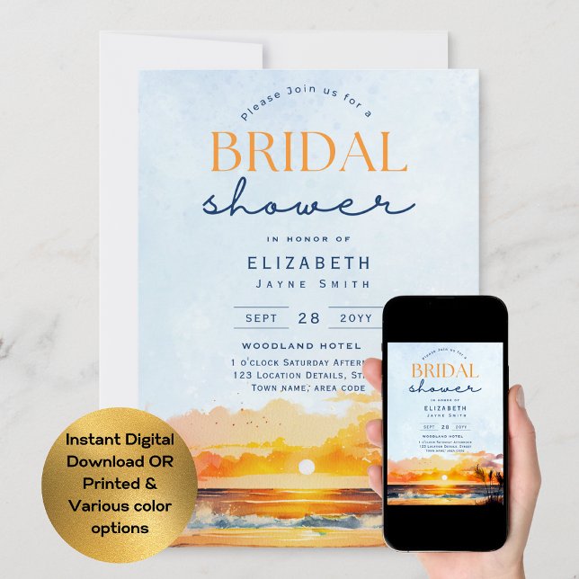 Convite Dias de Balança | Chá de panela Tropical Sunset Be (Criador carregado)