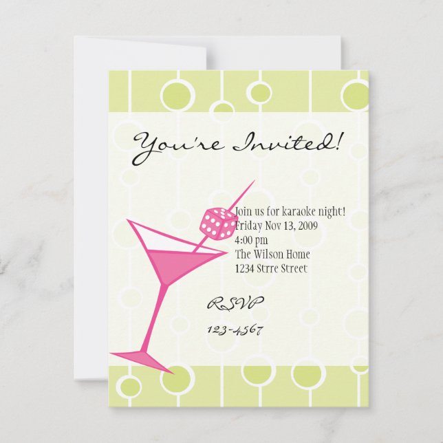 Convite Dice Martini One (Frente)