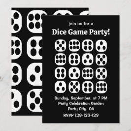 Convite Dice Roll Game Party