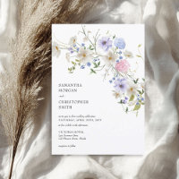 Dificuldade em aquarelas de flores silvestres púrp