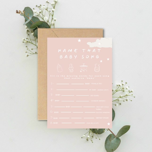 Convite Diga a essa canção de bebê Gam mínima de chá de fr (Criador carregado)