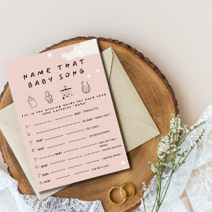 Convite Diga a essa canção de bebê Jogo de chá de fraldas 
