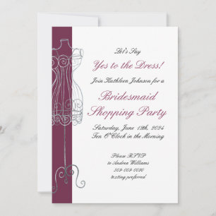 Convite Diga sim ao Partido Compro de Bridesmaid do Vestid