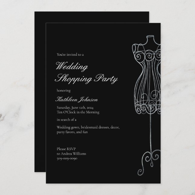 Convite Diga sim ao Partido Compro de Bridesmaid do Vestid (Frente/Verso)