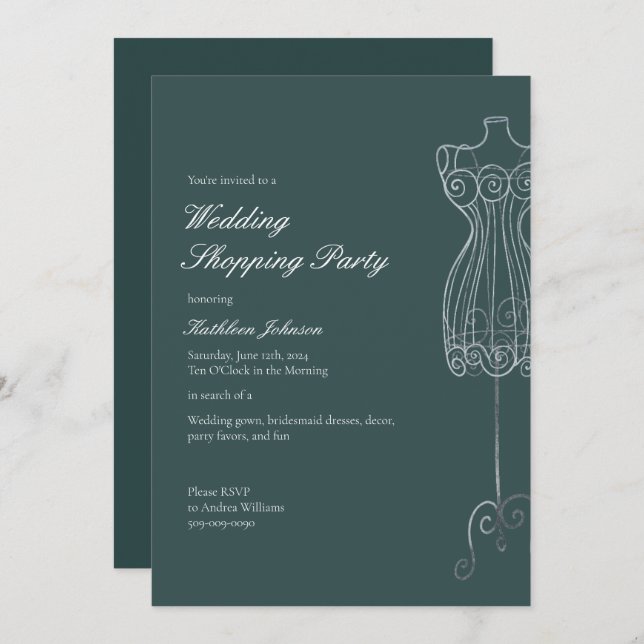 Convite Diga sim ao Partido Compro de Bridesmaid do Vestid (Frente/Verso)