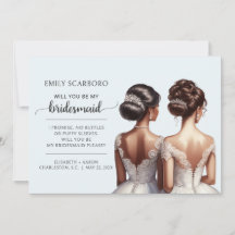 Diga Sim Proposta de Bridesmaid Afro-Americana