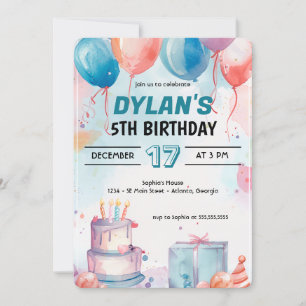 Convite Digital Clássico para Festa de Aniversário