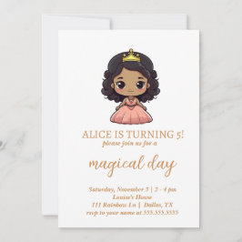 Convite digital de aniversário da Princesa Card