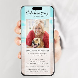 Convite Digital Funeral de Fotografia para o Ocean