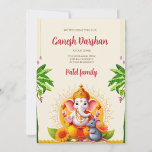 Convite Digital Ganhai convida Ganesh pooja a convidar