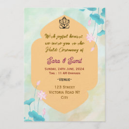 Convite Digital Haldi Ceremony Invitations 