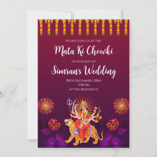 Convite Digital Mata ki Chowki & Maa Sherawali