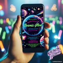 Convite digital para Festa de aniversário de brilh