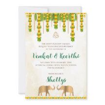 Convite Digital Telugu & Convite de Casamento Indi