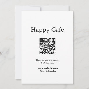 Convite Digitalização do restaurante Café para ver o pedid