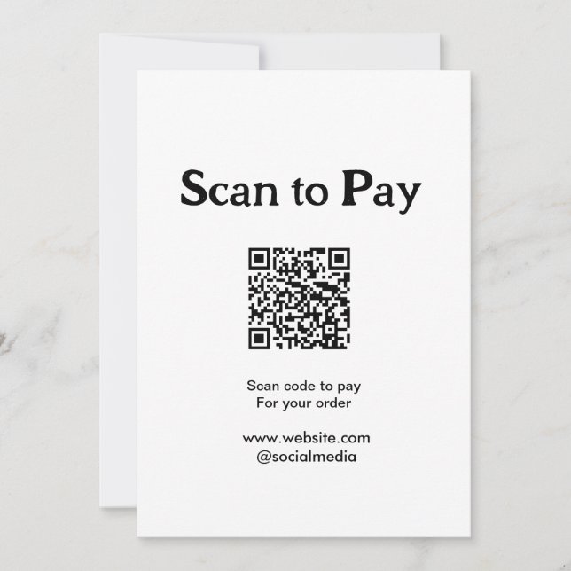 Convite Digitalize para pagar pelo código QR do pedido adi (Frente)
