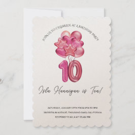 Convite Dígitos duplos Bash de aniversário