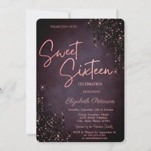 Convite Diminuição Minimalista Da Largura De Borgonha Doce