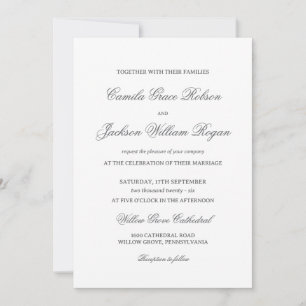 Convite Dinheiro Antigo Atemporal Casamento Preto e Branco