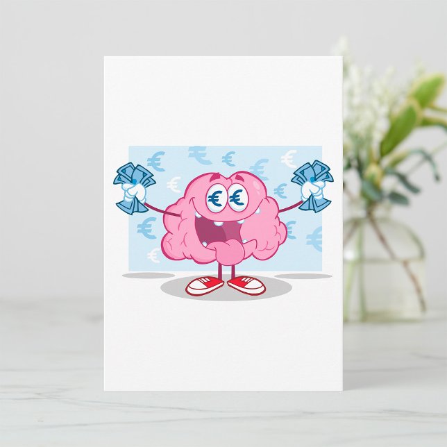 Convite Dinheiro engraçado Cartografia do Cérebro do Euro (Criador carregado)
