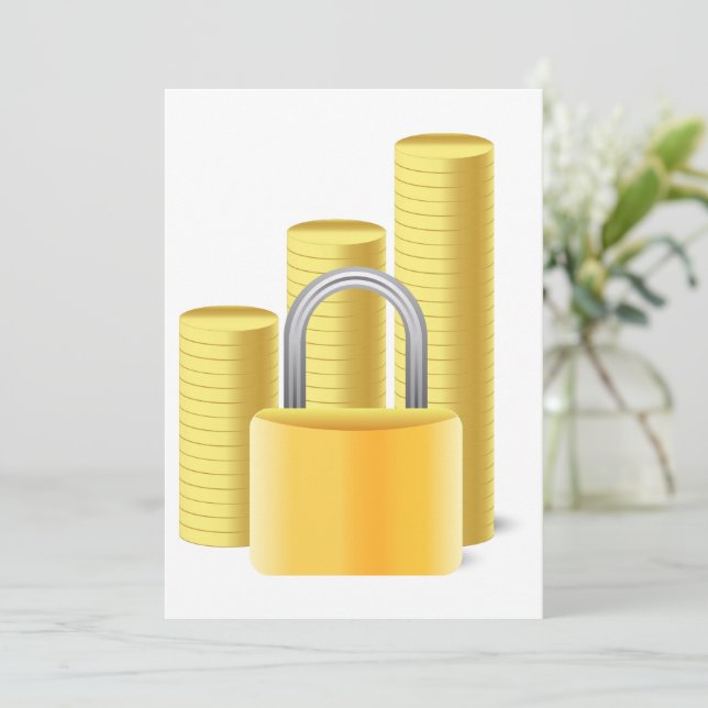 Convite Dinheiro Seguro (Em pé/Frente)