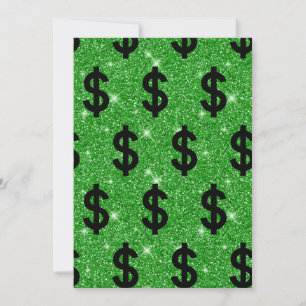 Convite Dinheiro Símbolo de Dólar Padrão Finanças Wall Str