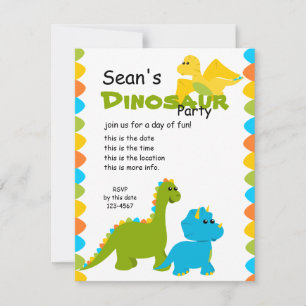 Convite Dino das Cores do Candy